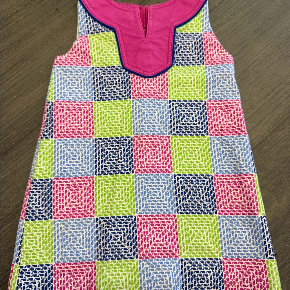 Vineyard Vines Pink and Blue Patterned Dress